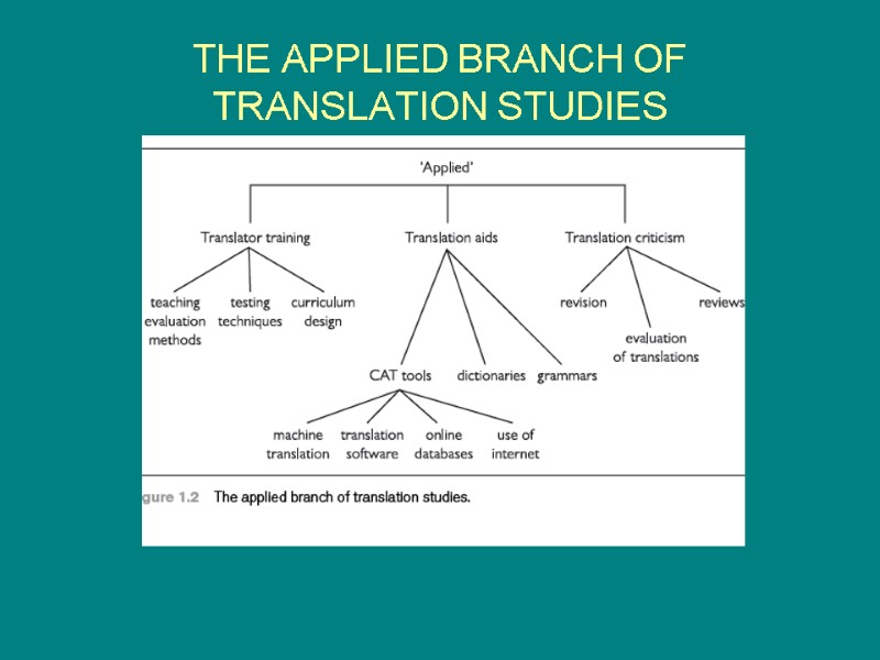 THE APPLIED BRANCH OF TRANSLATION STUDIES
